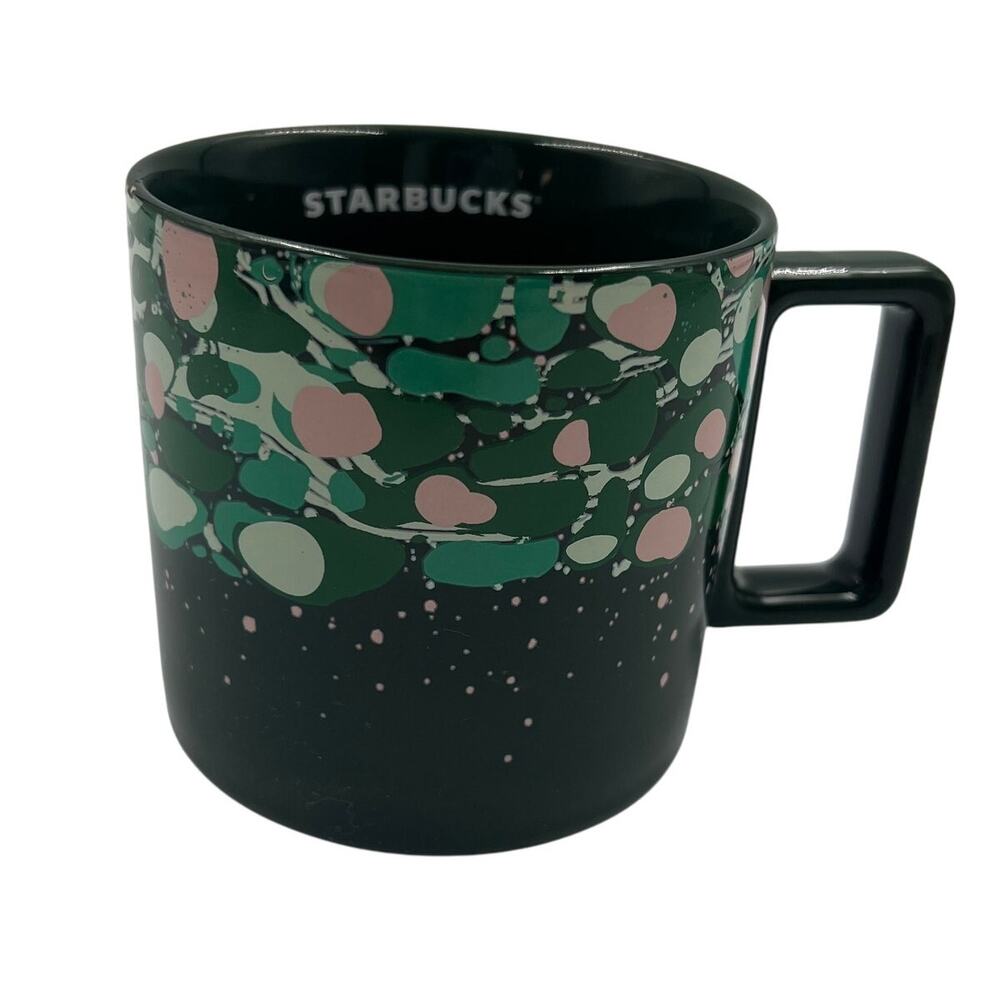 Starbucks Marble Forest Green Pink‎ Sage Ceramic Coffee Mug BWB22 2022